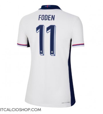 Inghilterra Phil Foden #11 Prima Maglia Femmina Europei 2024 Manica Corta